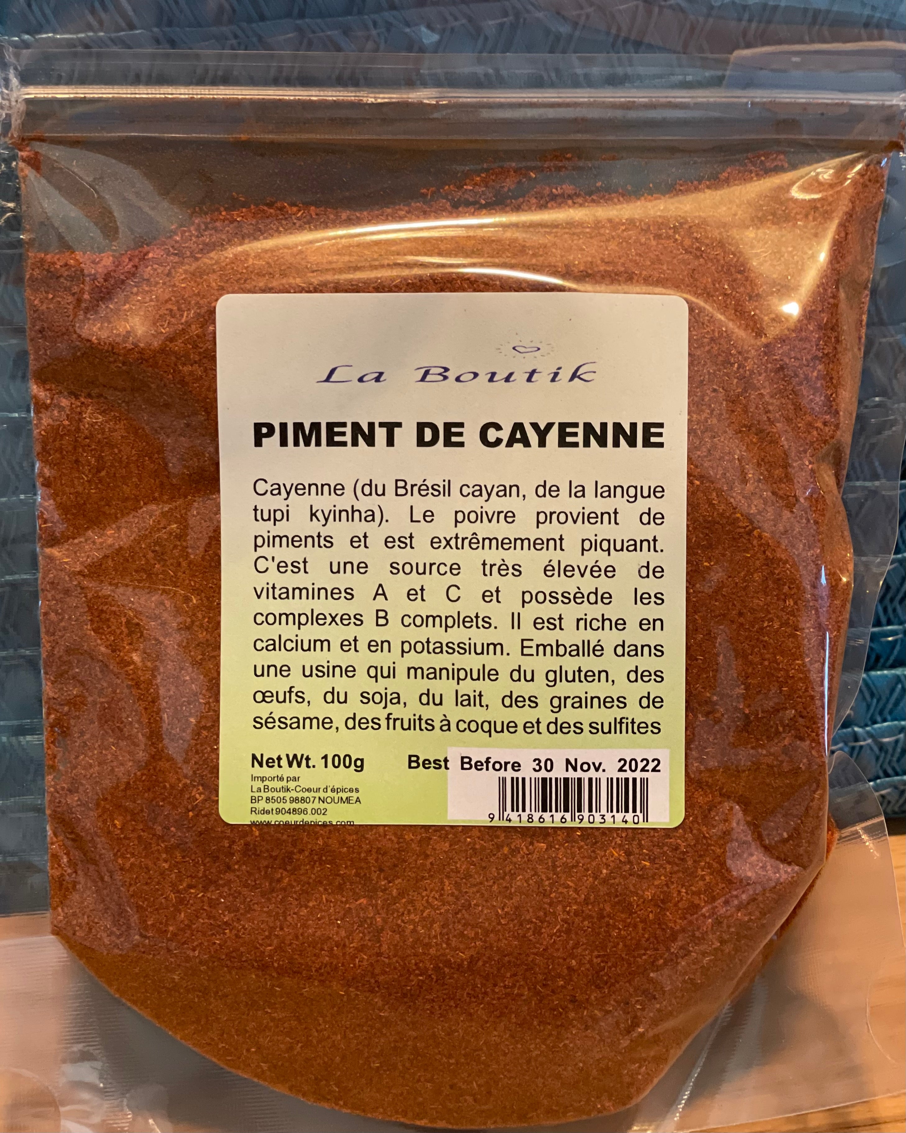 Piment de Cayenne 100g  La BOUTIK - Coeur d'épices