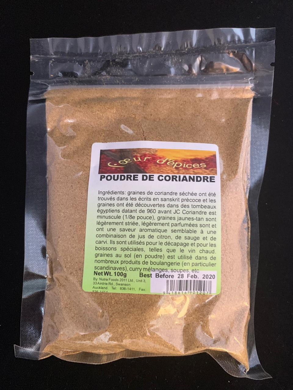 Coriandre en poudre, 2,25€ les 50 g