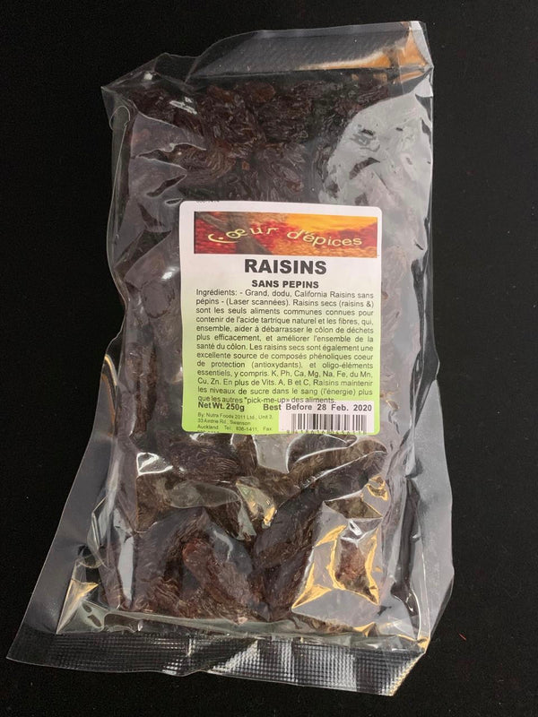 Raisins noirs sans pépins 250g